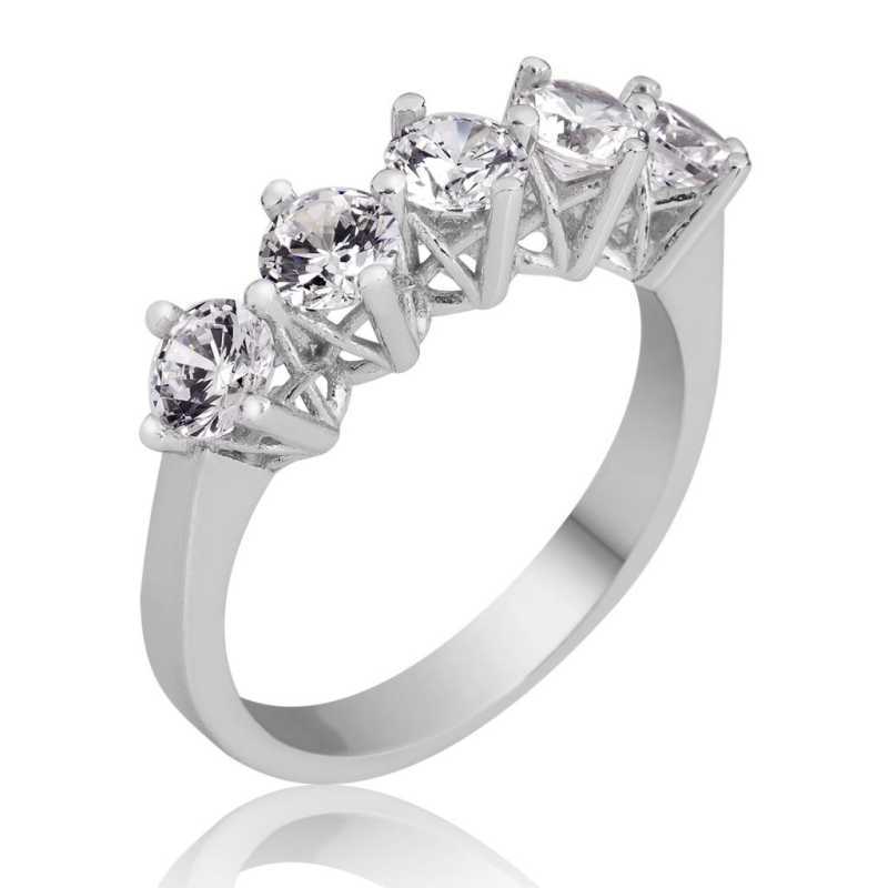 Silver 5 Stone Women’s Ring