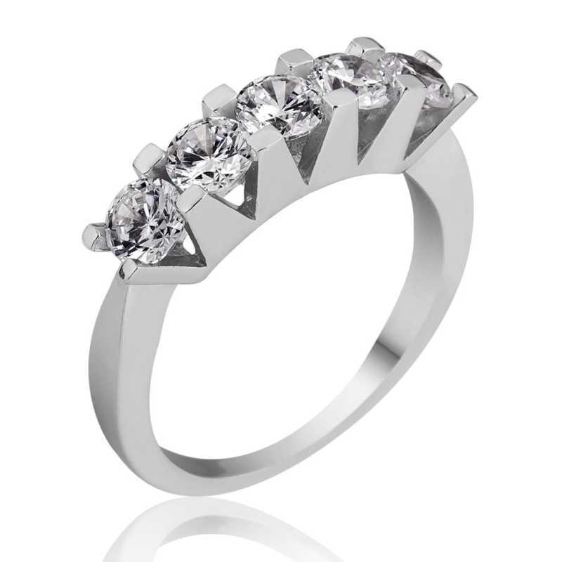Silver 5 Stone Women’s Ring