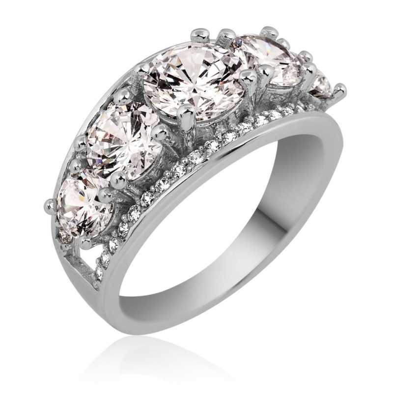 Silver 5 Stone Women’s Ring