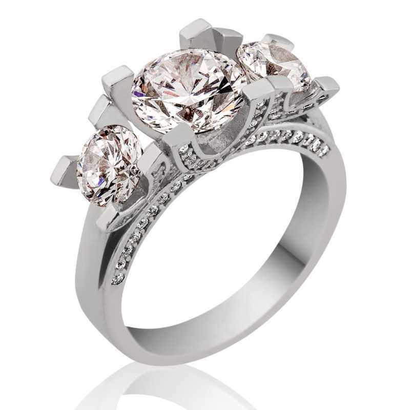Silver 3 Stone Tria Women’s Ring