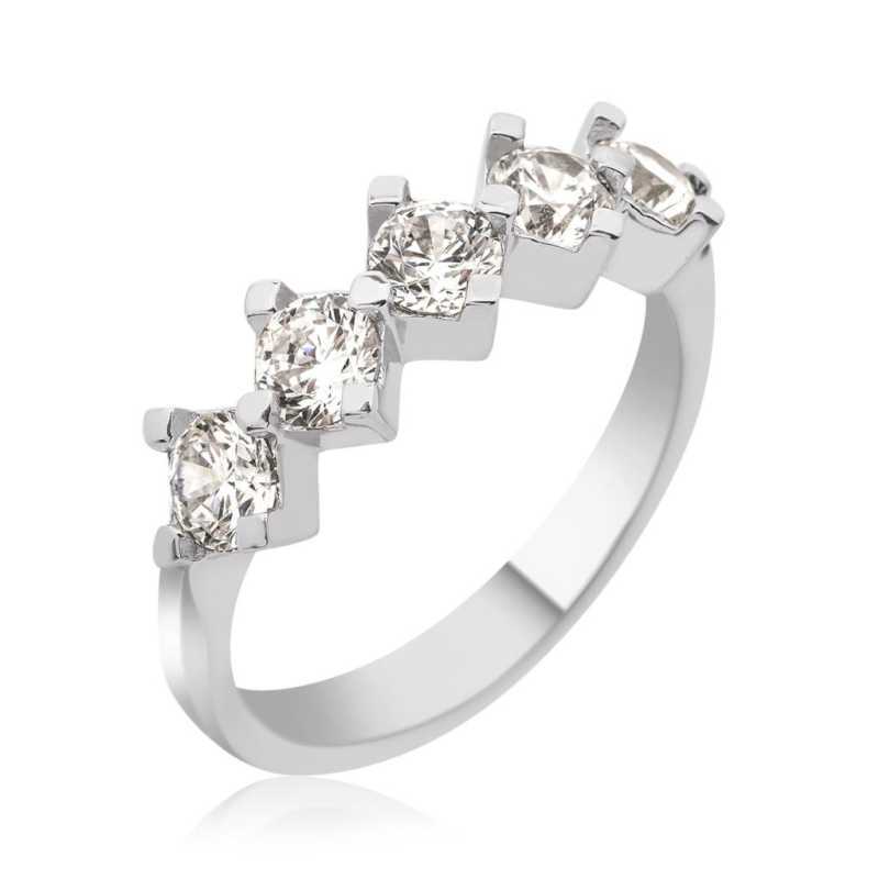 Silver 5 Stone Women’s Ring