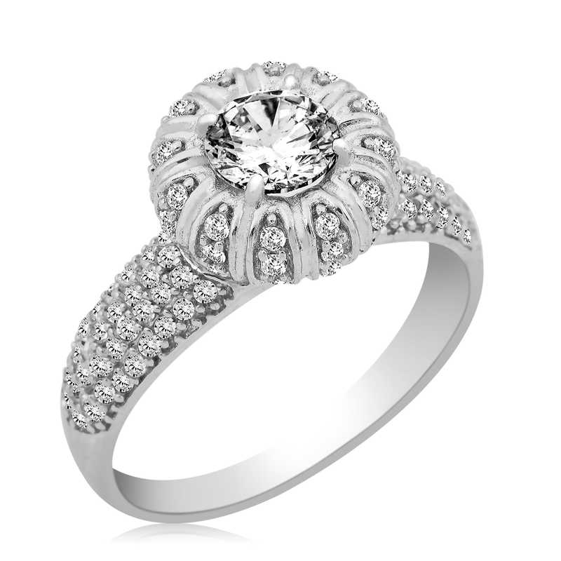 Silver Solitaire Women’s Ring