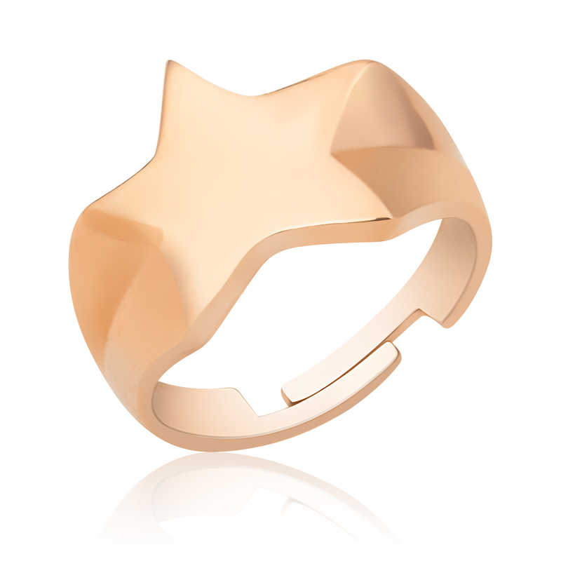 Silver Rose Star Sparrow Ring