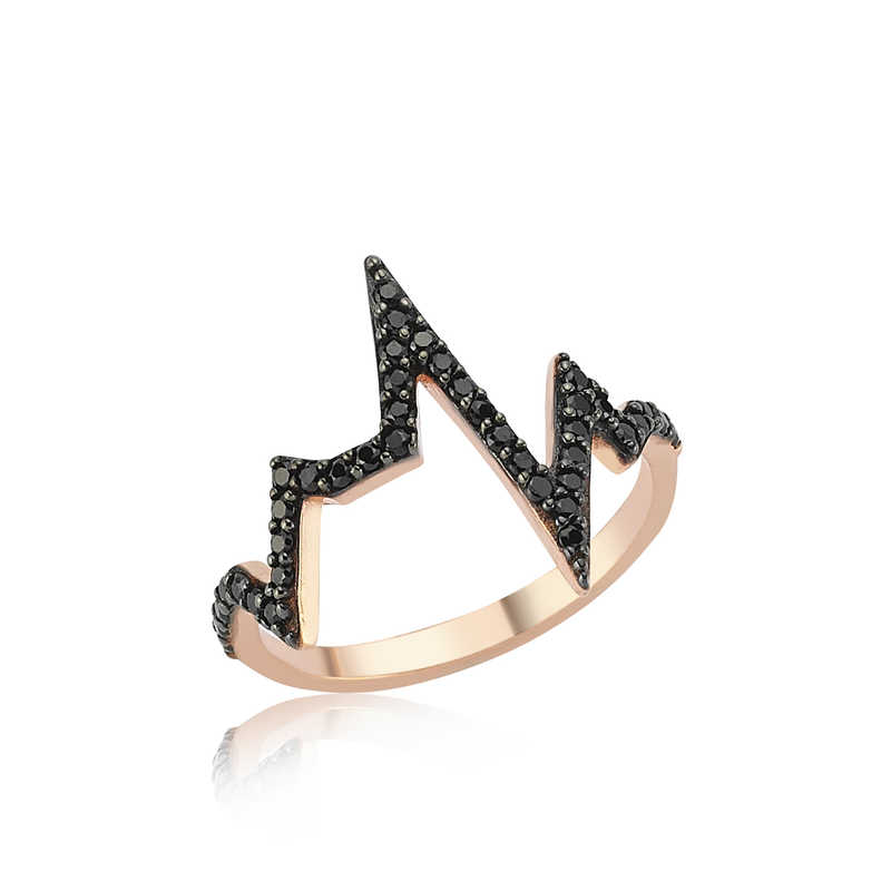 Silver Rose Rhythm Heart Women’s Ring