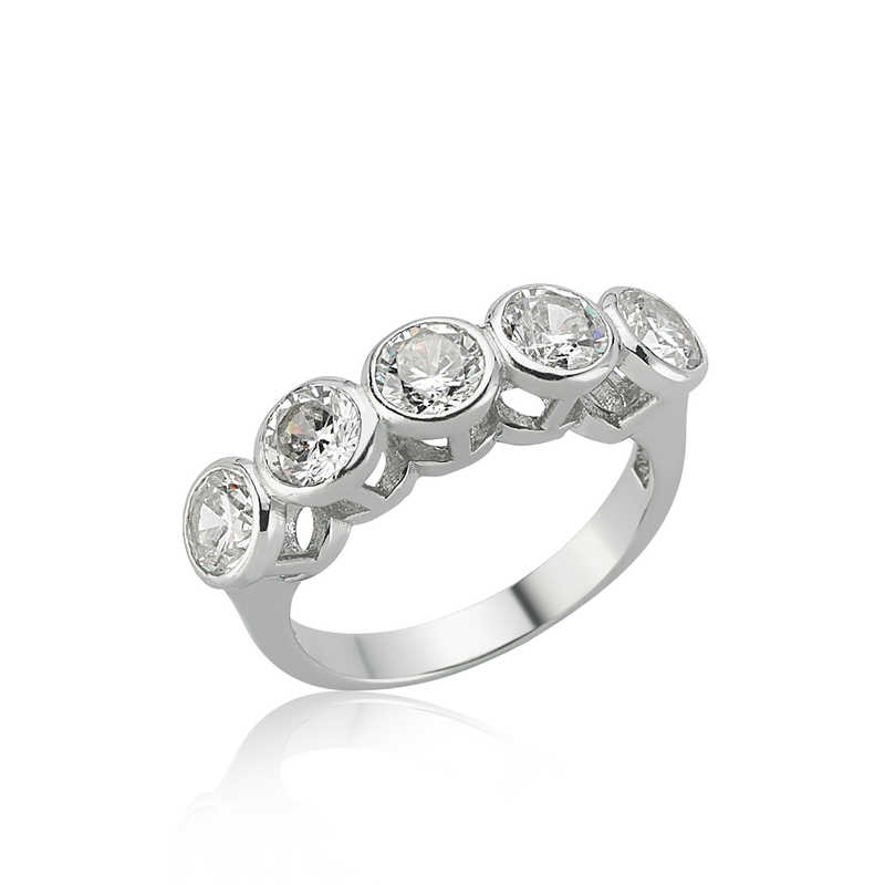 Silver 5 Stone Women’s Ring