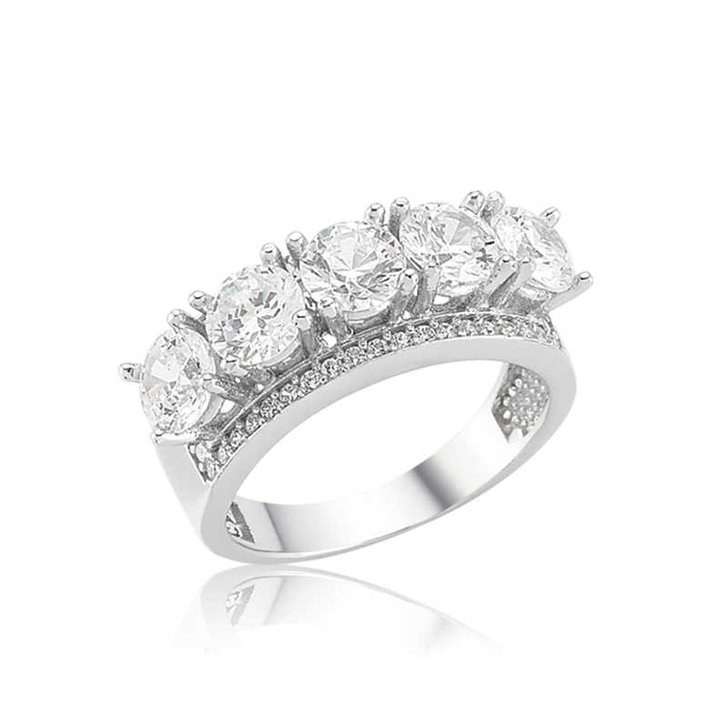 Silver 5 Stone Women’s Ring