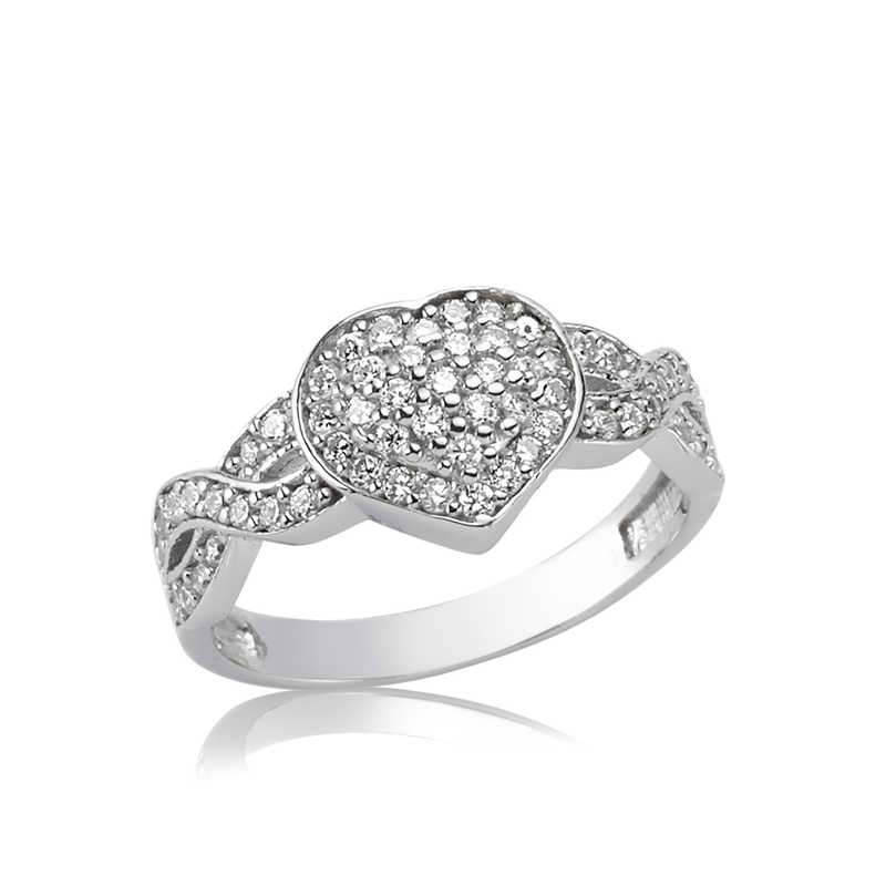 Silver Infinity Heart Women’s Ring