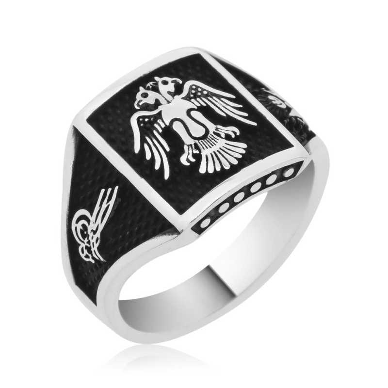 Silver Double Headed Eagle Men’s Ring