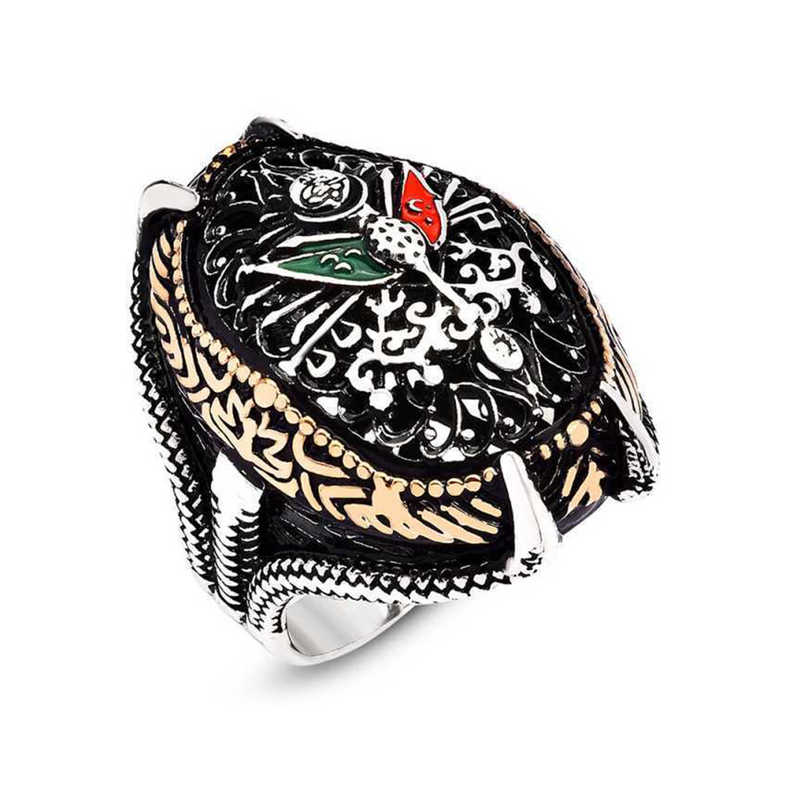 Silver Ottoman State Coat of Arms Claw Men’s Ring