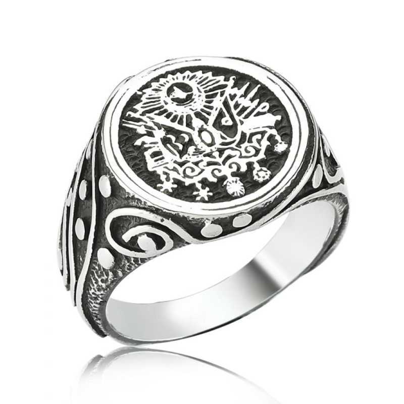 Silver Ottoman State Coat of Arms Men’s Ring
