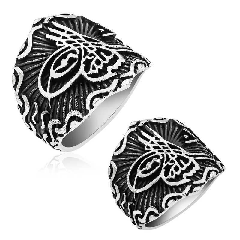 Silver Ottoman Tughra Men’s Ring
