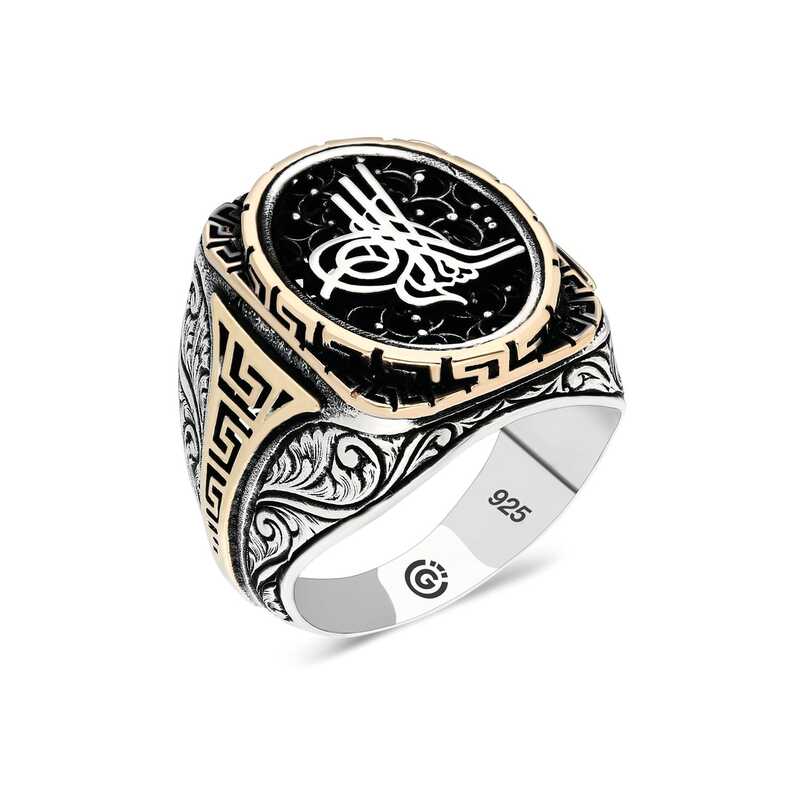 Silver Tughra Oval Men’s Ring