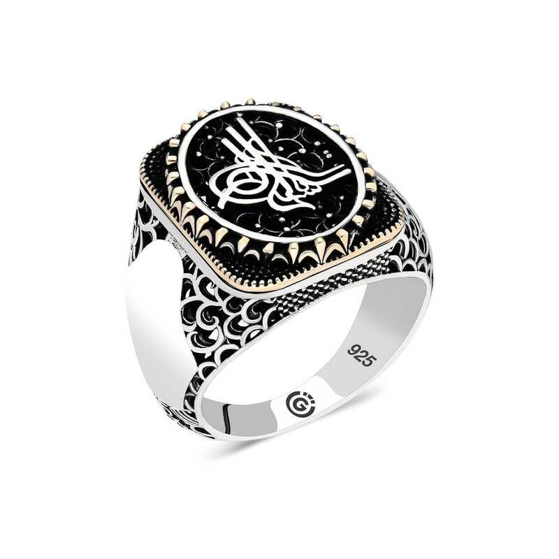 Silver Tughra Oval Men’s Ring