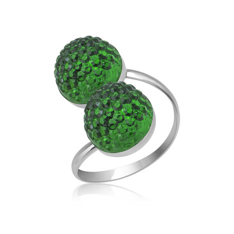 Silver Crystal Stone Women’s Ring