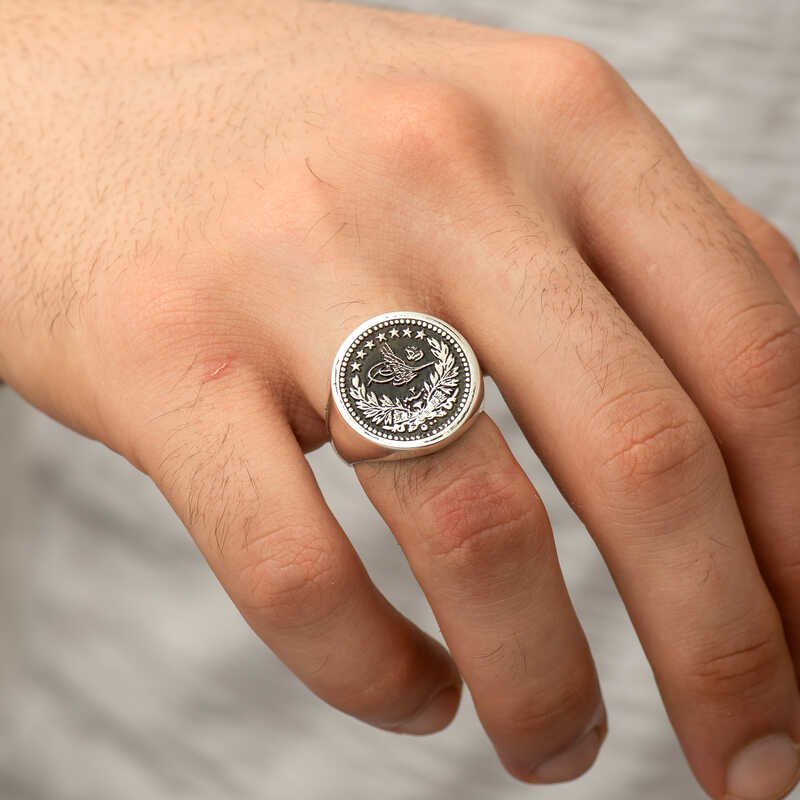 Silver Ottoman Tughra Men’s Ring