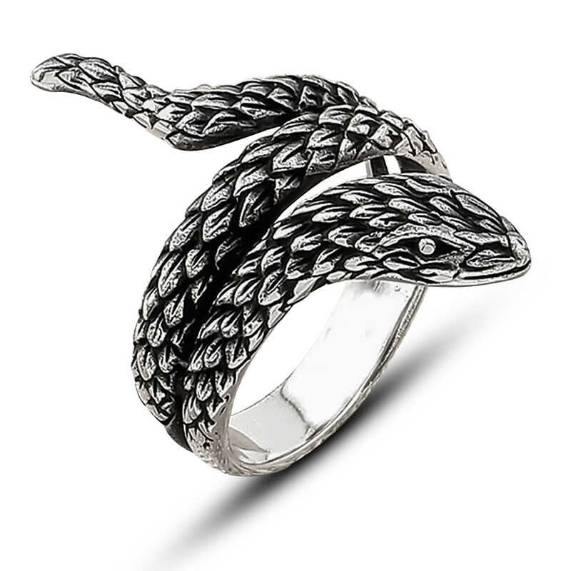 ​Silver Snake Men's Ring