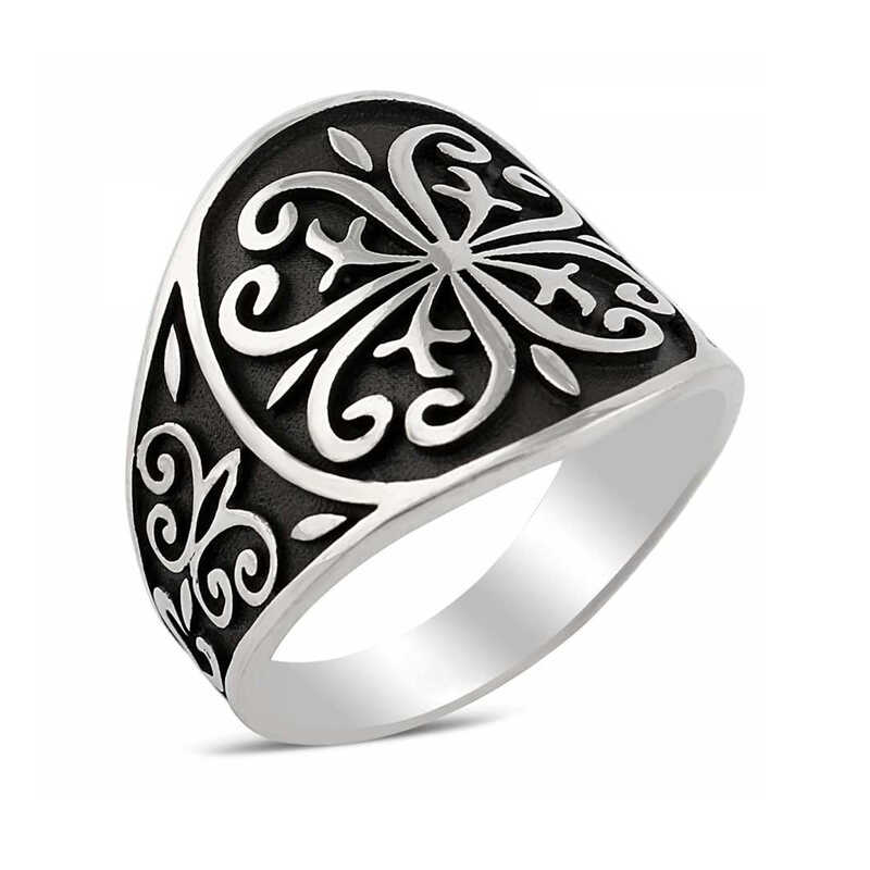 Silver Turkish Motif Men’s Ring