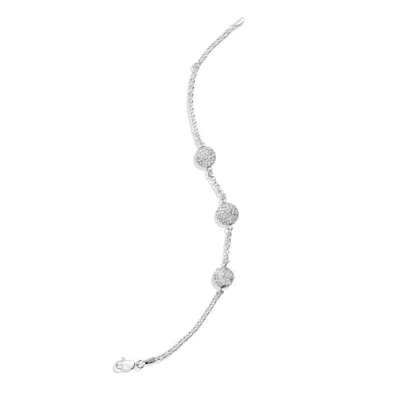 Silver Three-Ball Women’s Bracelet