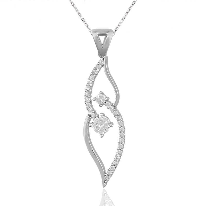 Silver Single Stone Women’s Necklace