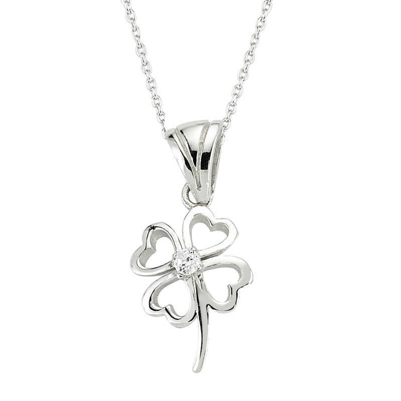 Silver Four Leaf Clover Women’s Necklace