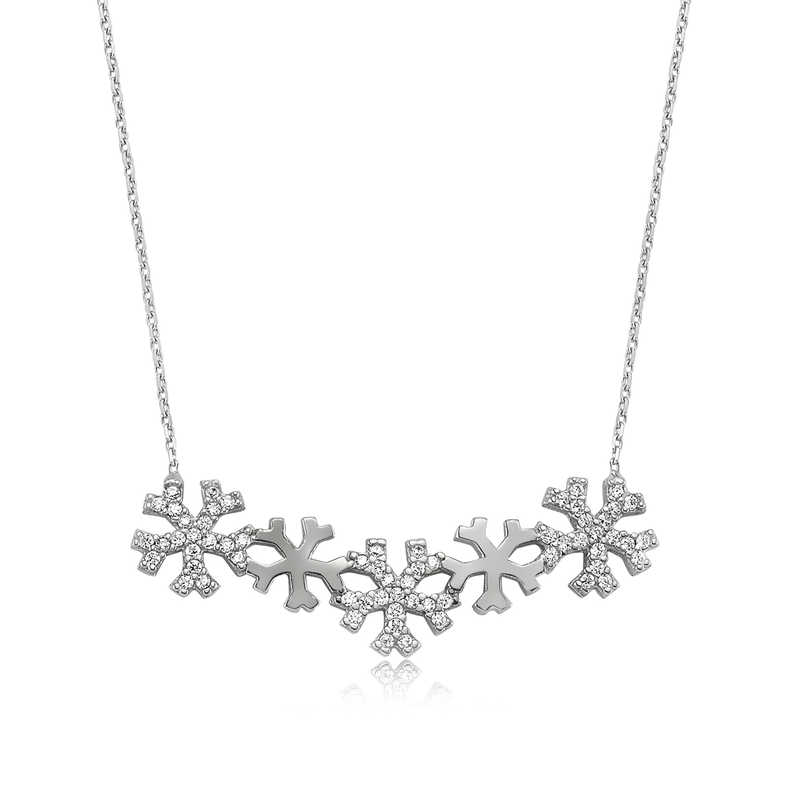 Silver Snowflake Women’s Necklace
