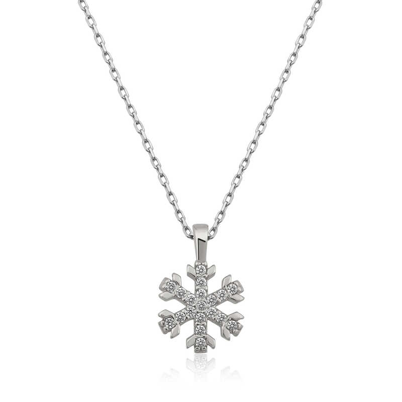 Silver Snowflake Women’s Necklace