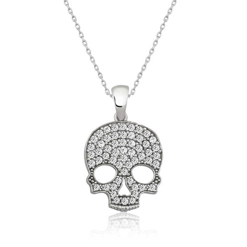 Silver Skull Women’s Necklace