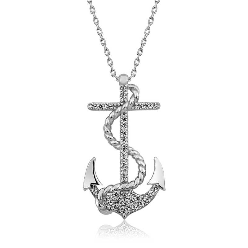 Silver Sea Anchor Women’s Necklace