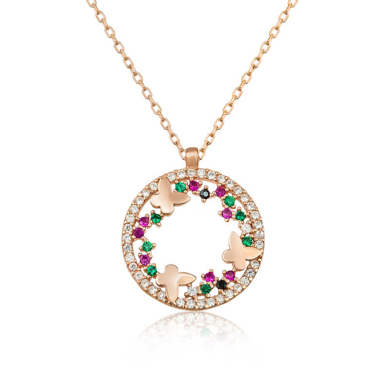 Silver Butterfly Valley Women’s Necklace