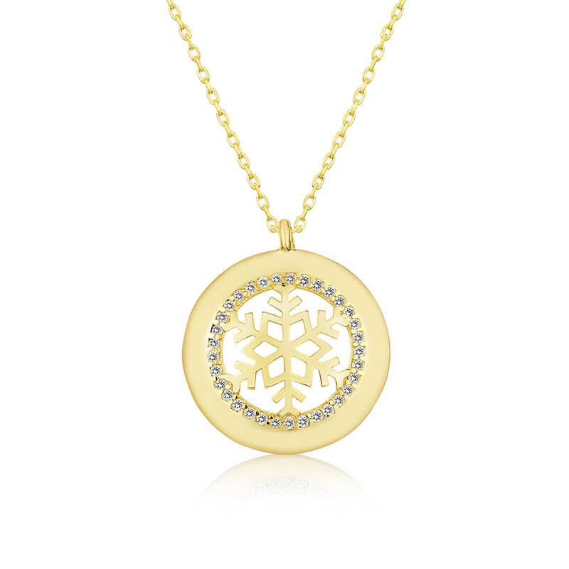 Silver Gold Snowflake Women’s Necklace