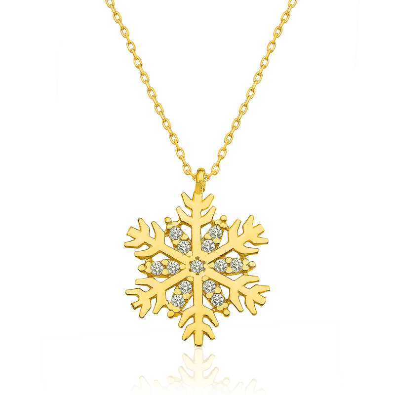 Silver Gold Snowflake Women’s Necklace