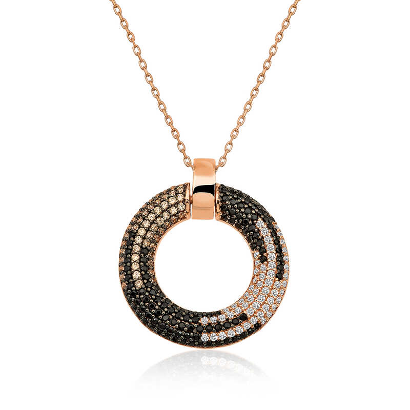 Silver Rose Hoop Women’s Necklace