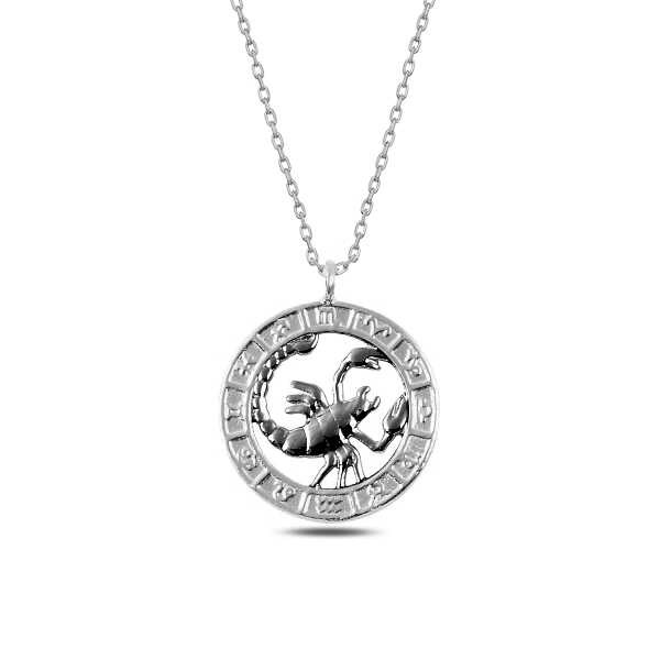 Silver Scorpio Zodiac Necklace