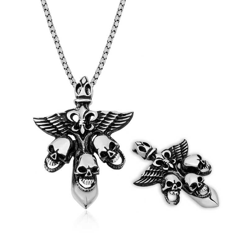 Silver Skull Men’s Necklace