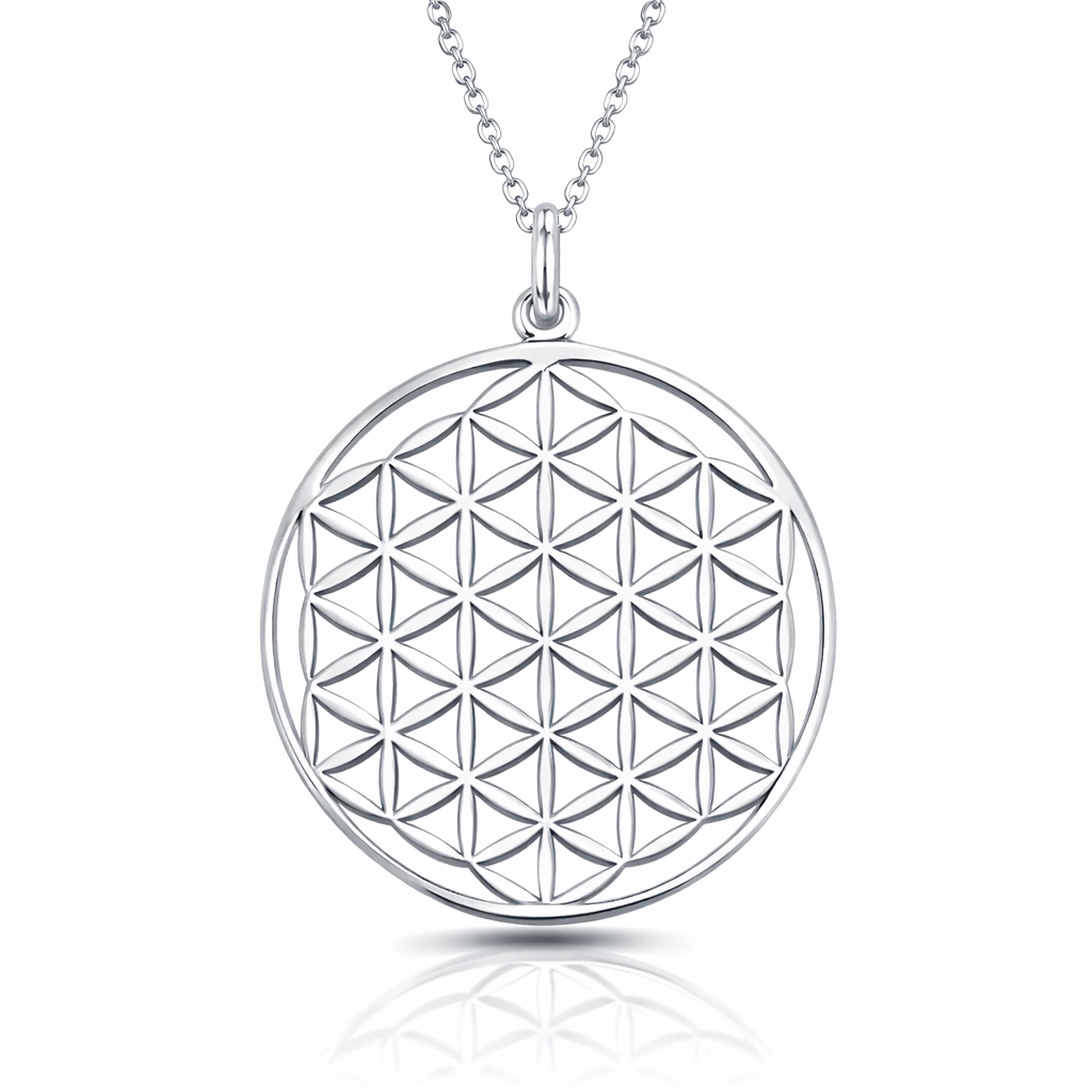 Silver Flower of Life Necklace
