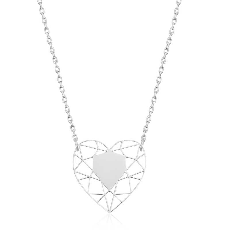 Silver Heart Circle Women’s Necklace