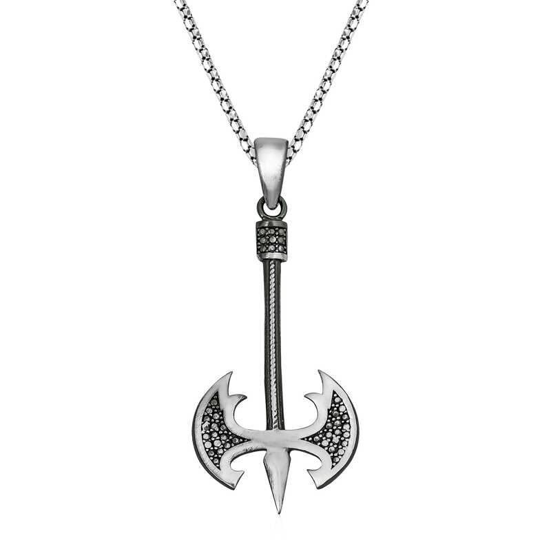 Silver Axe Men’s Necklace