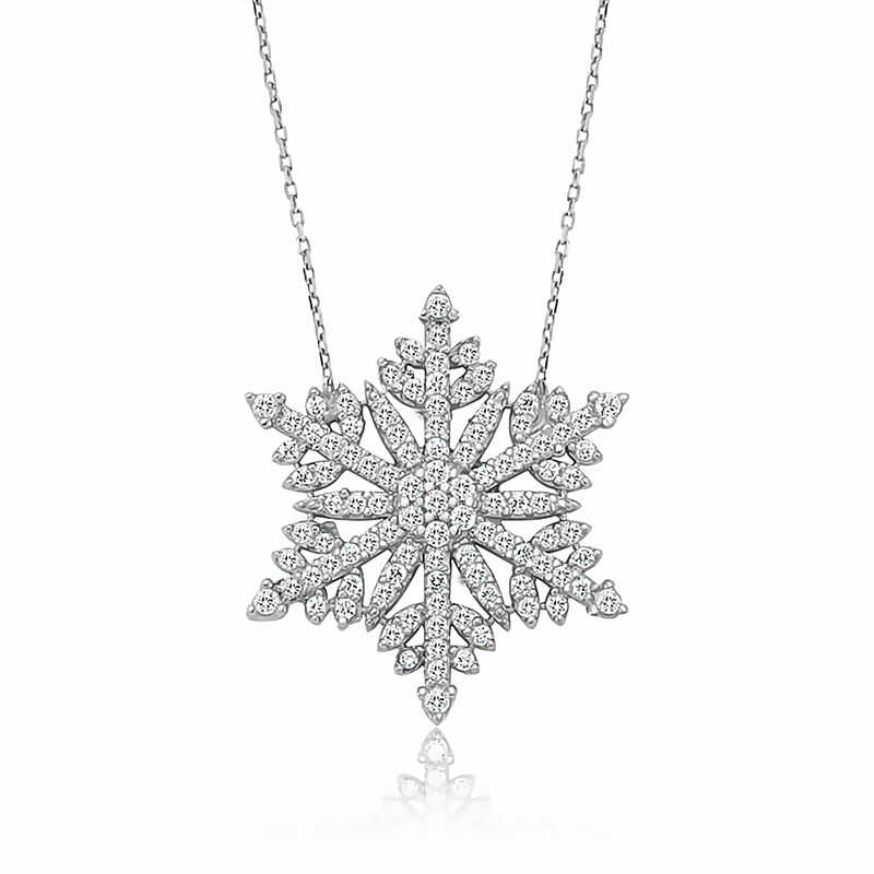 Silver Snowflake Women’s Necklace