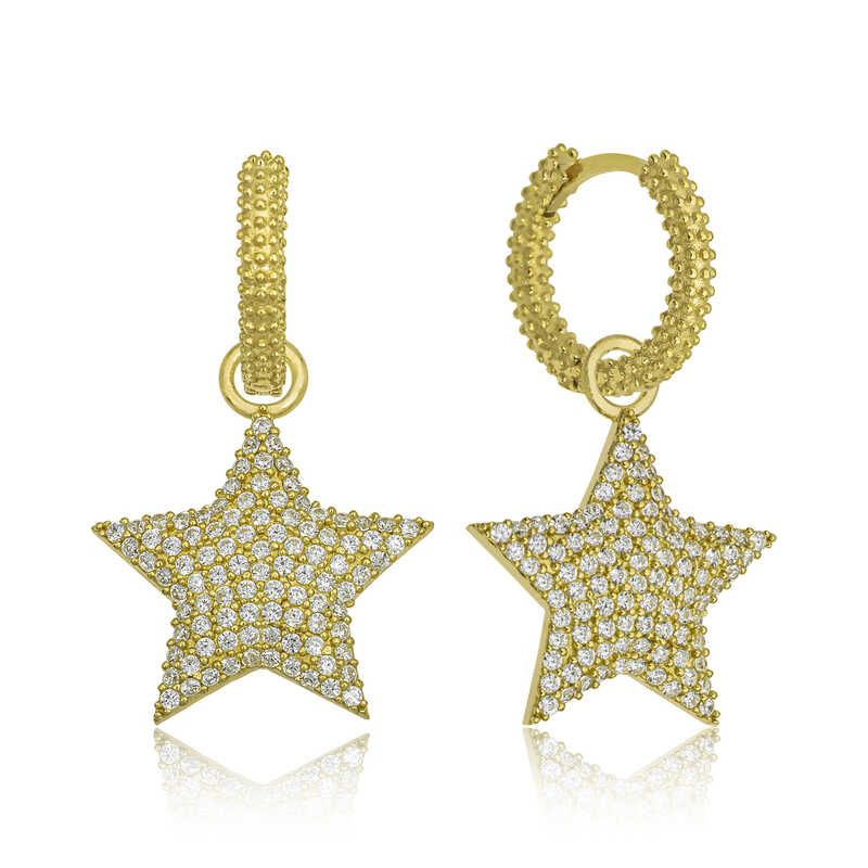 Silver Hoop Star Women’s Earrings