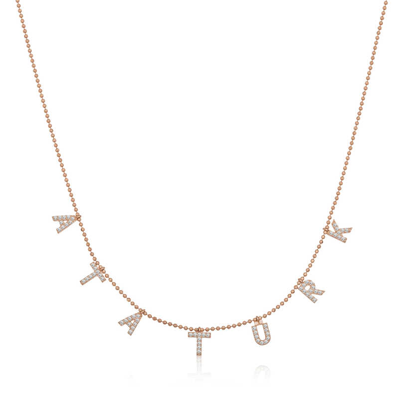 Silver Rose Atatürk Written Women’s Necklace