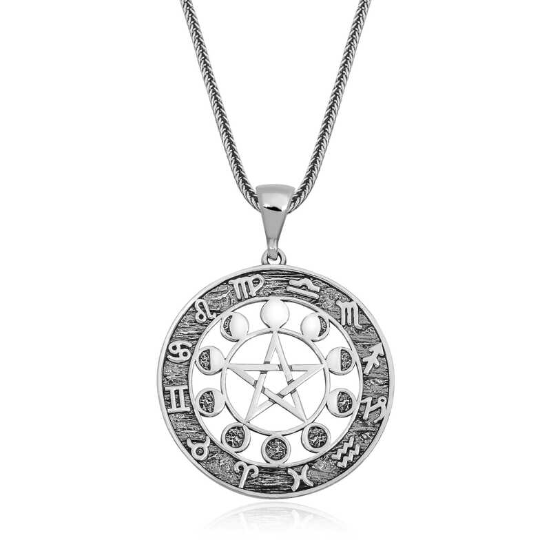 Silver 12 Zodiac Sign Necklace