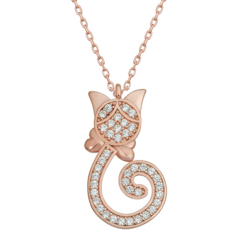 Silver Rose Catwoman Necklace