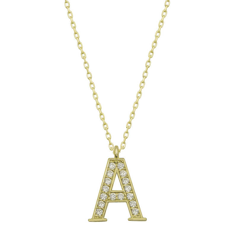 Silver Gold Letter A Women’s Necklace