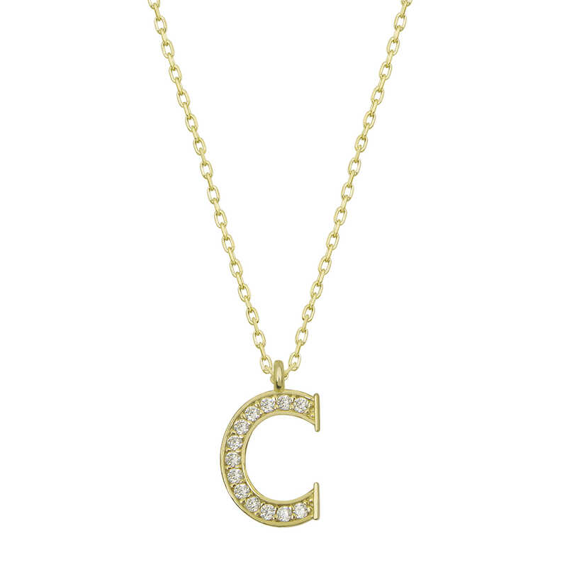Silver Gold Letter C Women’s Necklace