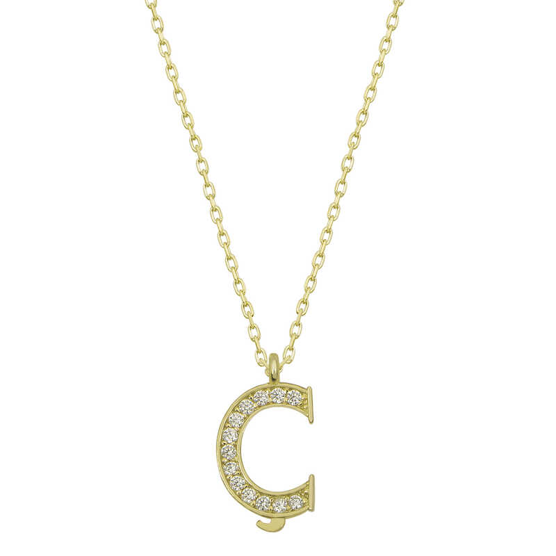 Silver Gold Letter C Women’s Necklace