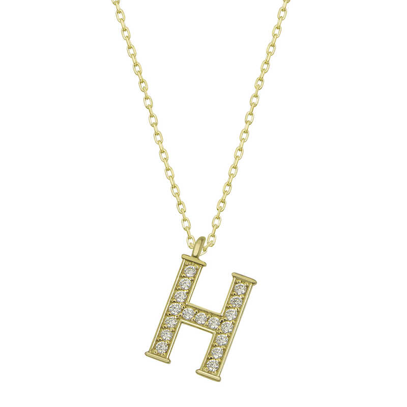 Silver Gold Letter H Women’s Necklace