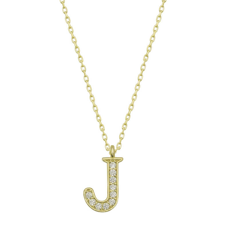 Silver Gold Letter J Women’s Necklace