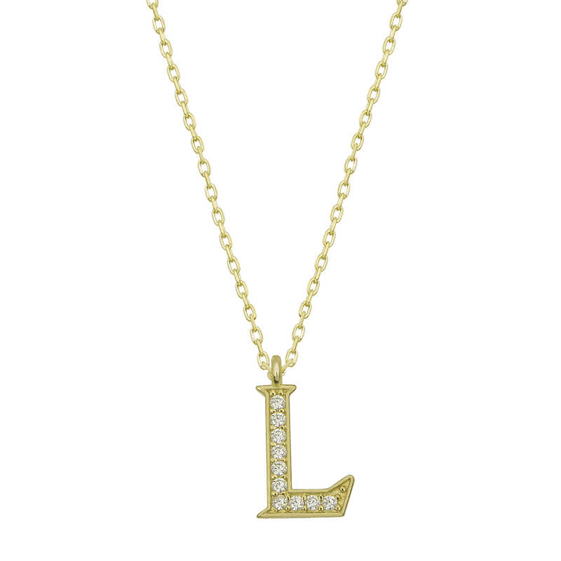 Silver Gold Letter L Women’s Necklace