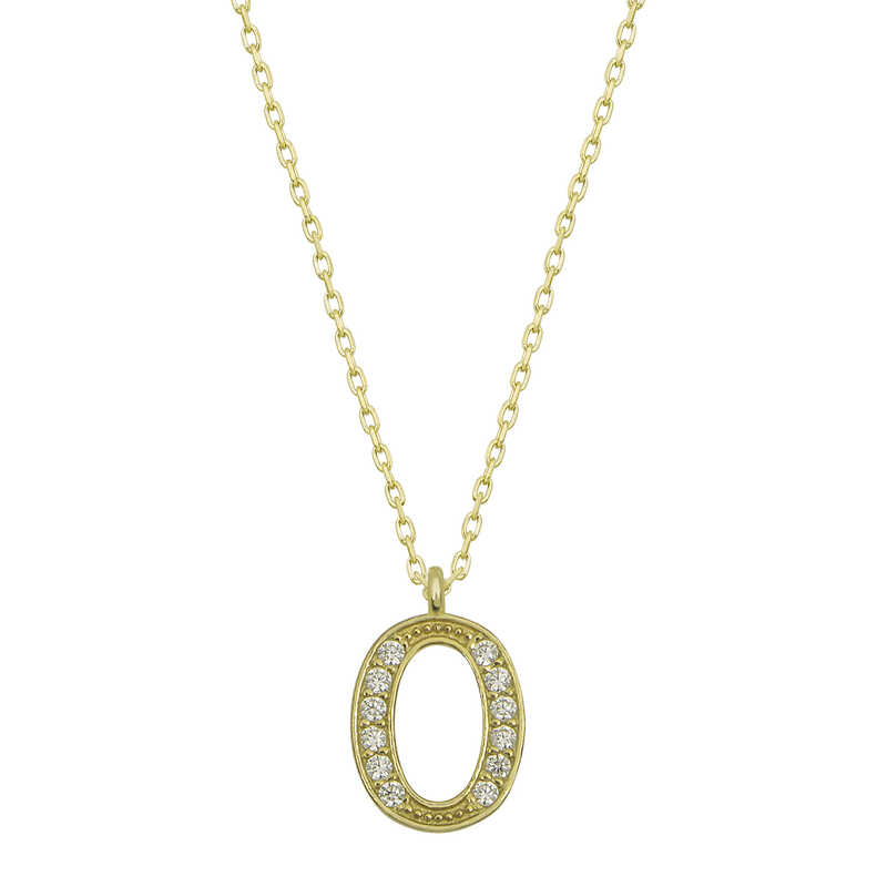 Silver Gold Letter O Women’s Necklace