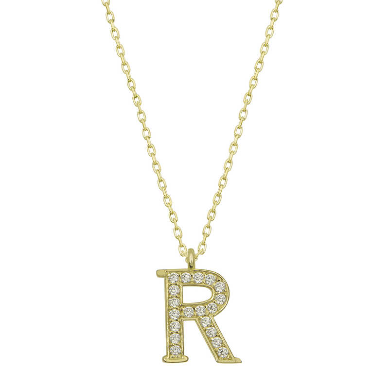Silver Gold Letter R Women’s Necklace